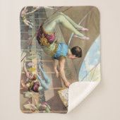 Mannelijke acrobaten die optreden in een circus sherpa deken (Voorkant)