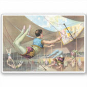 Mannelijke acrobaten die optreden in een circus sticker (Voorkant)