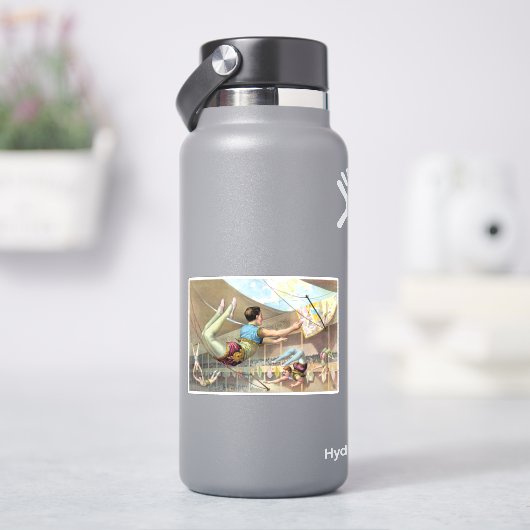 Mannelijke acrobaten die optreden in een circus sticker (HydroFlask)