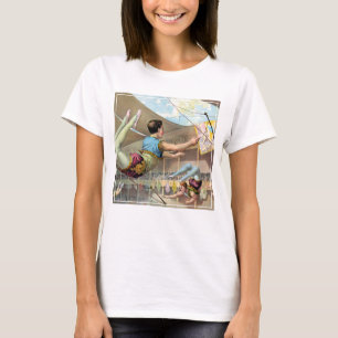 Mannelijke acrobaten die optreden in een circus t-shirt