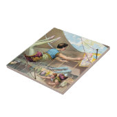 Mannelijke acrobaten die optreden in een circus tegeltje (Zijkant)