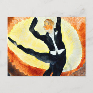 Mannelijke acrobatische danser van Charles Demuth Briefkaart