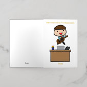 Mannelijke administratieve professionals Rock pers Folie Wenskaart (Buiten Laag)