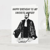 Mannelijke advocaat Verjaardag Kaart (Voorkant)