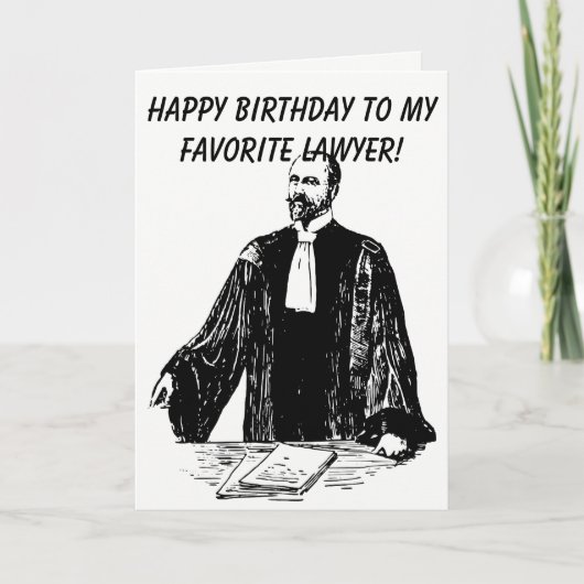 Mannelijke advocaat Verjaardag Kaart (Voorkant)