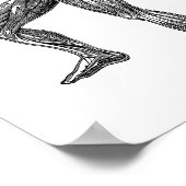 Mannelijke Anatomie-spieren Medische Wetenschapsku Poster (Hoek)