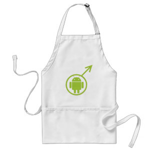Mannelijke Android (teken / symbool) Bugdroid Standaard Schort