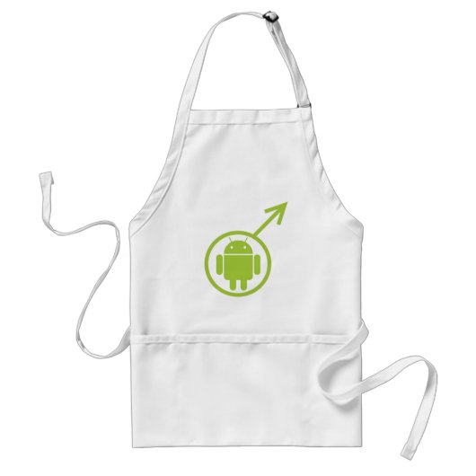 Mannelijke Android (teken / symbool) Bugdroid Standaard Schort (Voorkant)