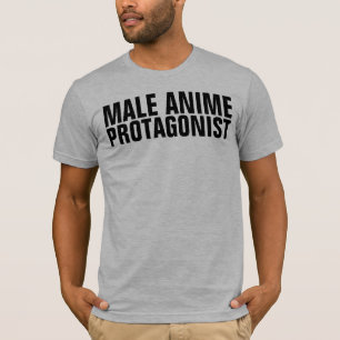 mannelijke animatiehoofdrolspeler t-shirt