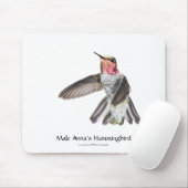 Mannelijke Anna's Hummingbird Mousepad Muismat (Met muis)