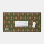 Mannelijke Argyle - Hunter Groen / Bruin - Initial Bureaumat (Keyboard & Muis)