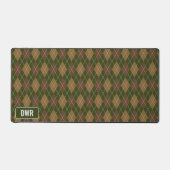 Mannelijke Argyle - Hunter Groen / Bruin - Initial Bureaumat (Voorkant)