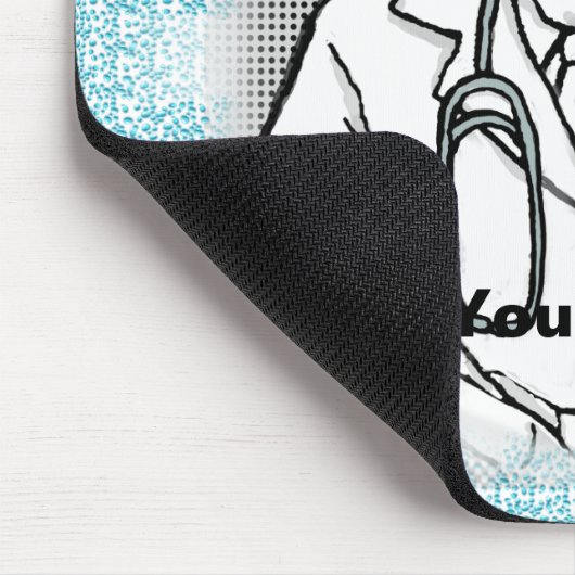 mannelijke artsenassistent muismat (Hoek)