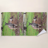 Mannelijke Australiër Kangaroo, Beach Towel Strandlaken (Voorkant)