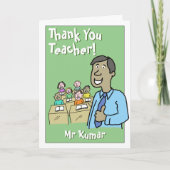 Mannelijke Aziatische Leraar - Leraar Dank u Kaart (Voorkant)