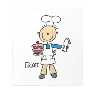 Mannelijke Bakker Notitieblok