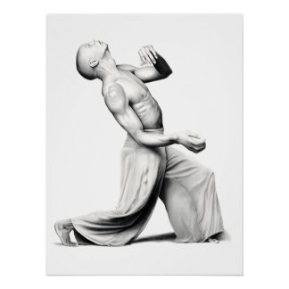 Mannelijke balletdanser perfect poster