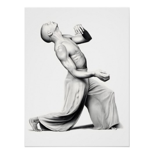 Mannelijke balletdanser perfect poster (Voorkant)