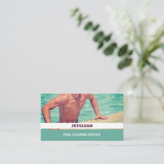 Mannelijke Bather Portret, Schoonmaakmachine voor  Visitekaartje (Staand voorkant)