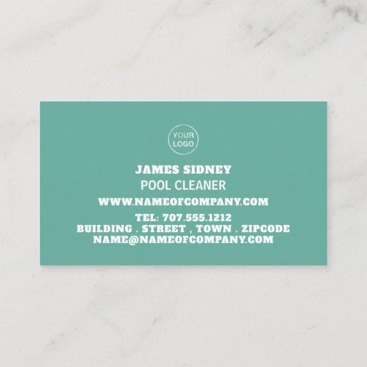 Mannelijke Bather Portret, Schoonmaakmachine voor  Visitekaartje (Achterkant)