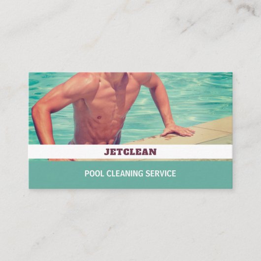 Mannelijke Bather Portret, Schoonmaakmachine voor  Visitekaartje (Voorkant)