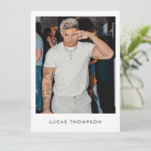 Mannelijke beïnvloeder Actor Comp Kaart 5 Foto QR  (Staand voorkant)