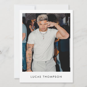 Mannelijke beïnvloeder Actor Comp Kaart 5 Foto QR