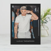 Mannelijke beïnvloeder Actor Comp Kaart 5 Foto QR  (Staand voorkant)