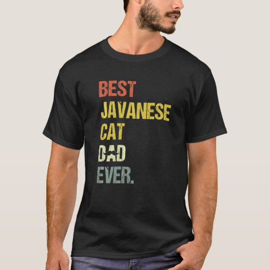 Mannelijke Beste Javaanse Kat Vader Kat T-shirt (Voorkant)