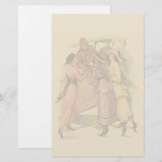 Mannelijke bevalling briefpapier (Voorkant / Achterkant)