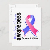 Mannelijke borstkanker Bewustheid 5 Briefkaart (Voorkant / Achterkant)