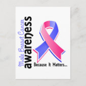 Mannelijke borstkanker Bewustheid 5 Briefkaart (Voorkant)