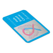 Mannelijke Borstkanker Bewustmaking Koolstof Gift  Magneet (Rechterzijde)