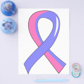 Mannelijke borstkanker Blauwe Roze Ribbon 3 Flyer (Enkel)