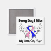 Mannelijke borstkanker Elke dag juf ik mijn Hero Magneet (Voorkant / Achterkant)