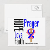 Mannelijke borstkanker Hope Love Faith Prayer Cros Briefkaart (Voorkant / Achterkant)
