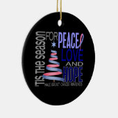 Mannelijke borstkanker Kerstmis 1 Ornament (Rechts)