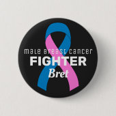 Mannelijke Borstkanker Ribbon Button (Voorkant)