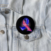 Mannelijke borstkanker Slogan Watermark Ribbon Ronde Button 7,6 Cm (In situ)