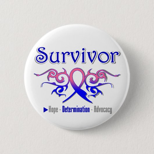 Mannelijke borstkanker Survivor Tribal Ribbon Ronde Button 5,7 Cm (Voorkant)