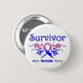 Mannelijke borstkanker Survivor Tribal Ribbon Ronde Button 5,7 Cm (Voorkant /achterkant)