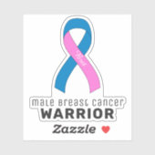 Mannelijke Borstkanker VinylSticker Sticker (Vel)