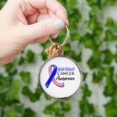 Mannelijke borstkankerbewustwording sleutelhanger (Hand)