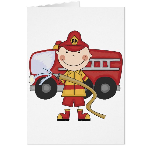 Mannelijke brandweerlieden T-shirts en geschenken (Voorkant)