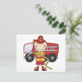 Mannelijke brandweerlieden T-shirts en geschenken Briefkaart (Staand voorkant)