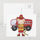 Mannelijke brandweerlieden T-shirts en geschenken Briefkaart (Voorkant / Achterkant)