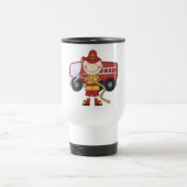 Mannelijke brandweerlieden T-shirts en geschenken Reisbeker (Center)