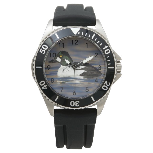 Mannelijke brilduiker horloge (Voorkant)