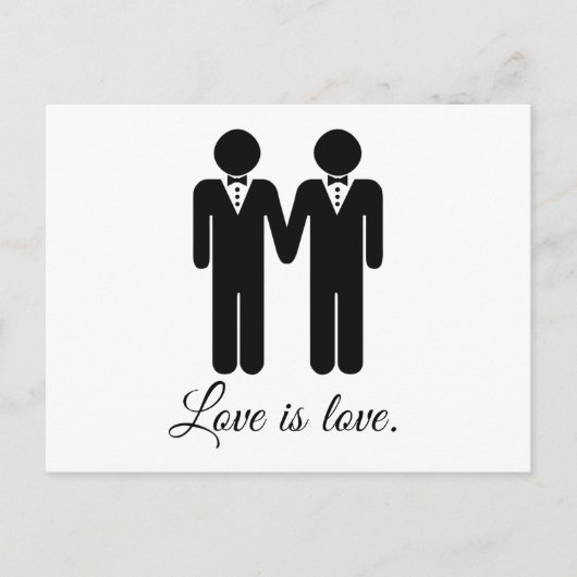 MANNELIJKE BRUILOFT - LOVE.png Briefkaart (Voorkant)