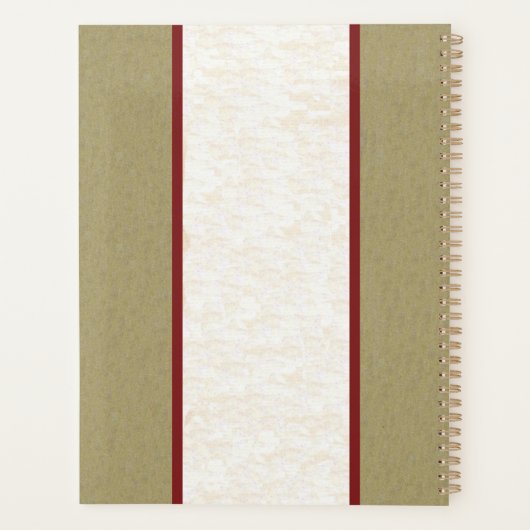 Mannelijke bruine herten hoofd gewei geëtst gezich planner (Achterkant)